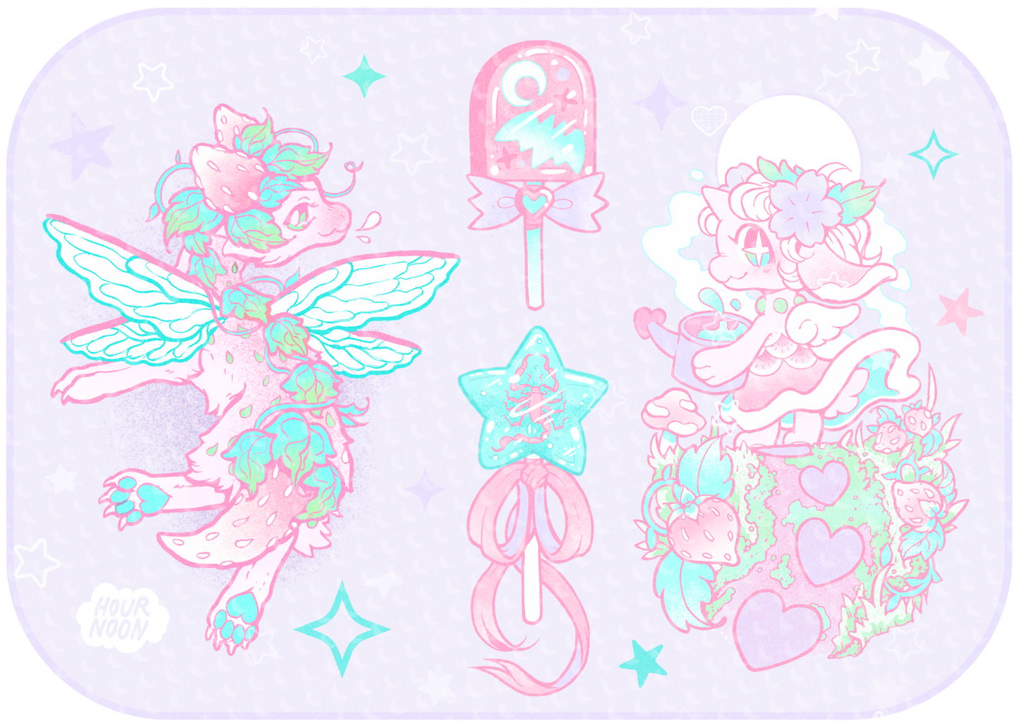 strawberry season ✦ sticker club sheet