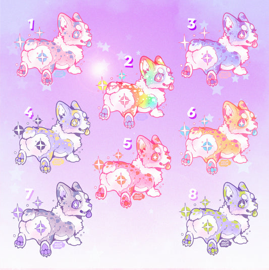 rainbow corgis ✦ sticker pack
