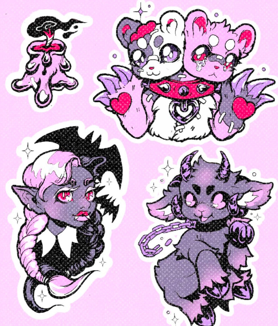 pastel creepz ✦ sticker club sheet