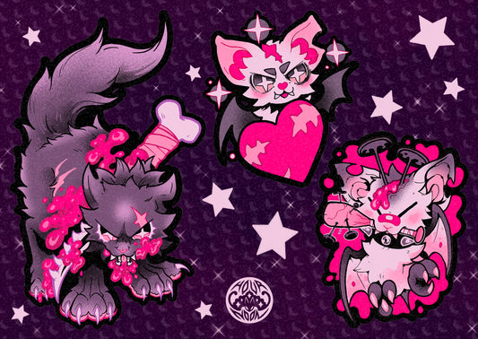 wounded ✦ sticker club sheet