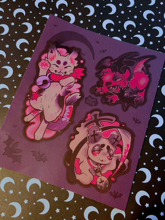 ✦ graveyard friends ✦ sticker sheet