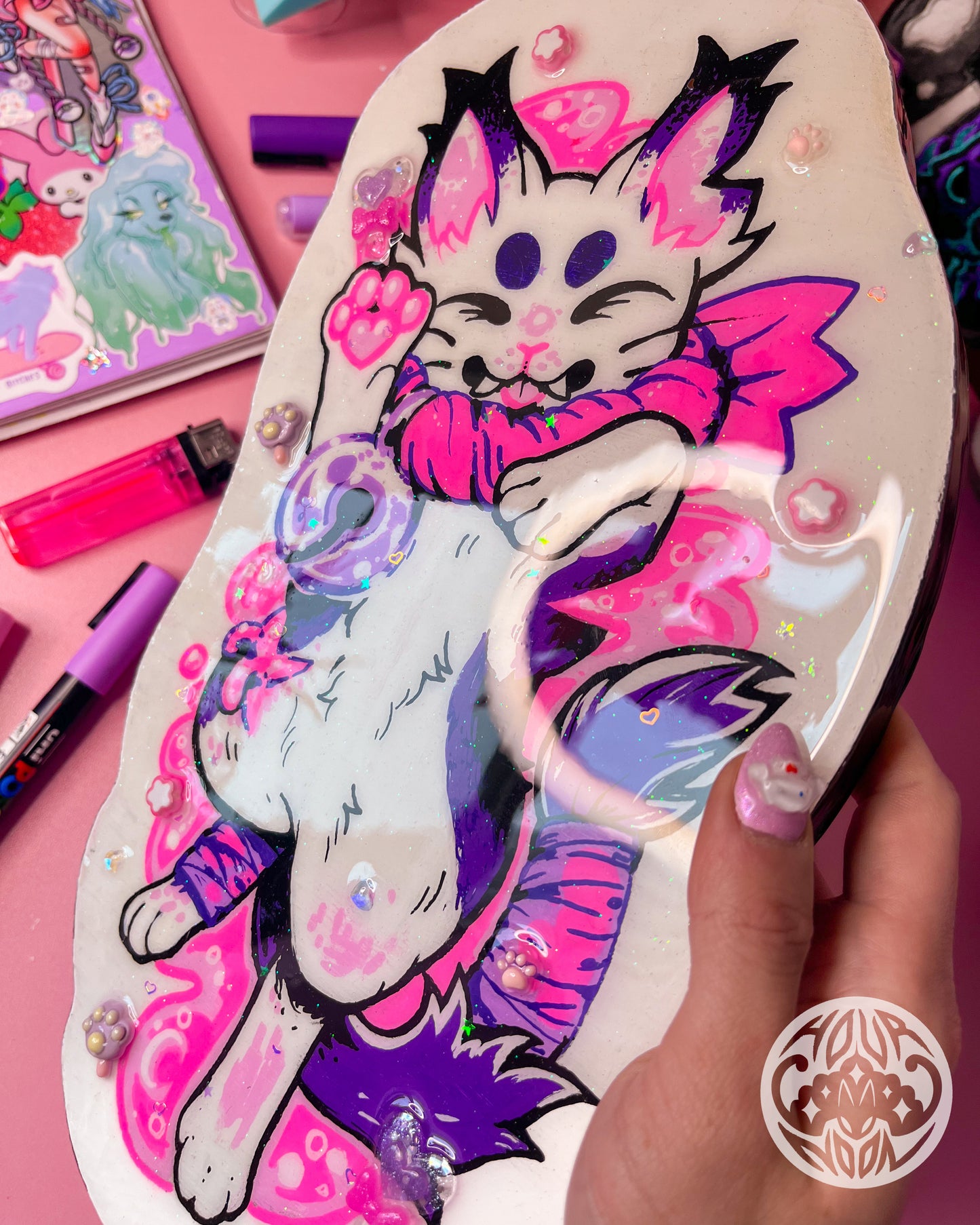 ouchy cat ♡ original painting